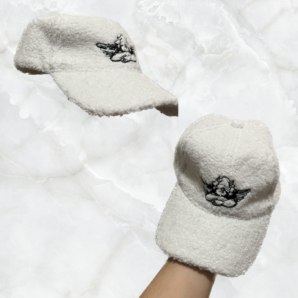 Boys Lie Sherpa White Baseball Cap Hat NWT